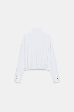 POPLIN SHIRT WITH PUFFBALL HEM - Zara фото 8
