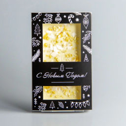 БЕЛЫЙ ШОКОЛАД С МАНГО И КОКОСОМ, НОВОГОДНЯЯ КОРОБОЧКА #1