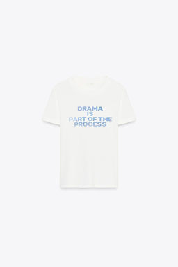 SLOGAN RIPPED COTTON T-SHIRT - Zara фото 5