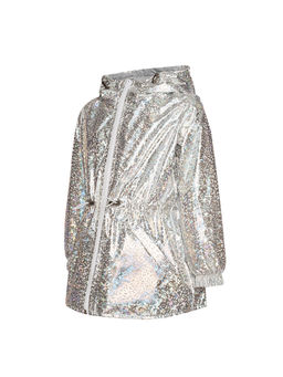 Ветровка для девочки серебро