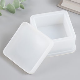 Молд силикононовый «Шкатулка квадрат» с крышкой 8 х 8 х 5,1 см