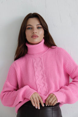 10209 Свитер короткий розовый - Martichelli фото 27