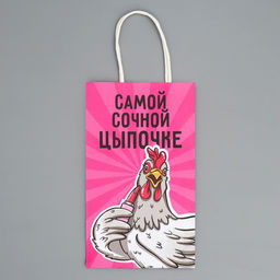 Пакет подарочный крафтовый Цыпочка, 12 21 9 см - Дарите счастье фото 6