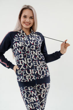 Костюм женский из футера 2-хн джемпер и брюки SportLand буквы - Амадэль фото 5