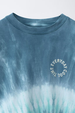 CAMISETA ESTAMPADO TIE DYE / Azul - Zara фото 3