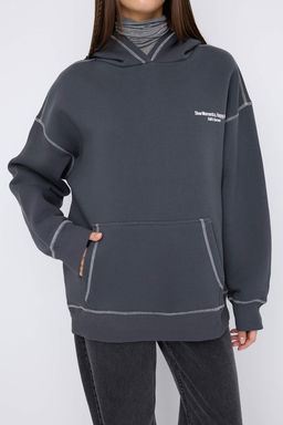 Teen Antrasit Orme Sweatshirt TWOAW26SW00173 - Trendyolmilla фото 6