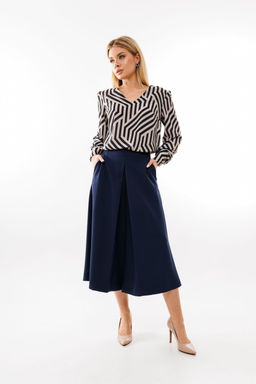 Блуза AmberA 1038-2 геометрия  фото 3