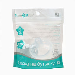 Соска на бутылочку M&B Natural, антиколиковая, от 6 мес.(Х), широкое горло Ø50 мм., быстрый поток, для густого питания