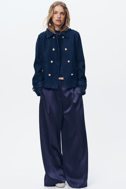 DOUBLE-BREASTED DENIM JACKET