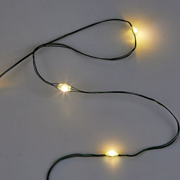 ULD-S20000-2000/DGA WARM WHITE IP20 DEW Гирлянда светодиодная "Роса", 200м. 2000 светодиодов. Теплый белый свет. Провод зеленый. ТМ Uniel