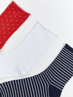 Desenli Kad?n Soket ?orap 3l?