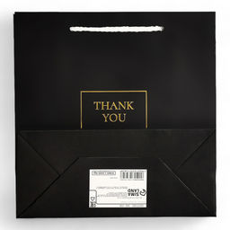 Пакет подарочный крафт THANK YOU, фольгированный 22.5×23×10 см