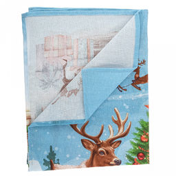 Салфетка хозяйственная 50х60см "Праздник к нам приходит" 2, рогожка 171г/м2, хлопок 100%, без упаковки, "Домашняя мода" (Россия)