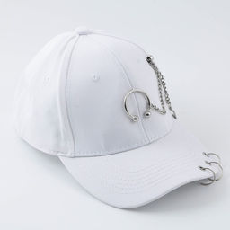 Кепка женская с кольцами, белая, р-р 56