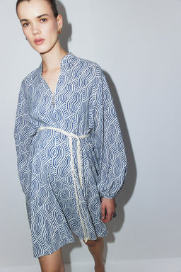 MAMA Vestido con cinturon de macrame