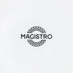 Тарелка Magistro Rodos, d=25.8 см, фарфор, белая  фото 5