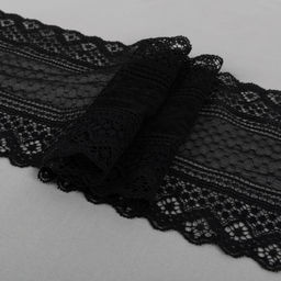 Кружево BLITZ эластичное 180 мм BLST-30 на бобине Турция черный