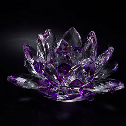 Лотос хрустальный фиолетовые переливы 7см-11см