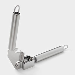 Пресс для чеснока Доляна Металлик, 18.5 см, серебристый  фото 3