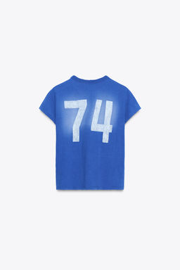 FADED-EFFECT TEXT T-SHIRT - Zara фото 7