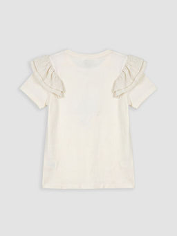 Bisiklet Yaka Boncuklu K?z ?ocuk Ti??rt