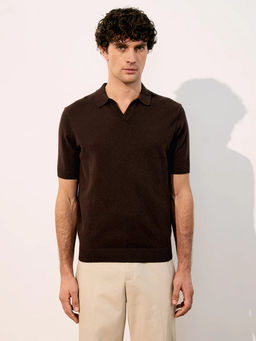 Джемпер поло из смесового хлопка / Zarina  фото 3