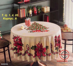 Новогодняя скатерть с рисунком