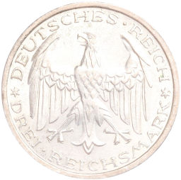 Монета 3 рейхсмарки 1927 года A Германия 400 лет Марбургскому университету имени Филиппа