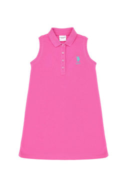 U. S. Polo Assn Розовое трикотажное платье без рукавов для девочки
