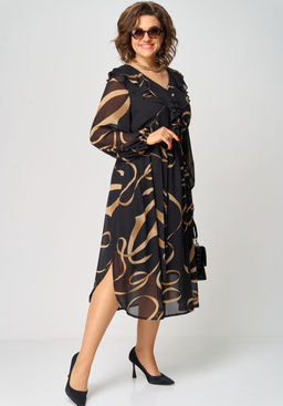 Платье EVA GRANT 7297В принт ленты