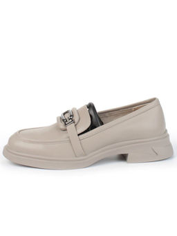 01-PDS133-2 GRAY BEIGE Ботинки демисезонные женские (натуральная кожа)