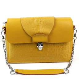 Женская кожаная сумка J005-220 Елоу - Sergio valentini фото 3