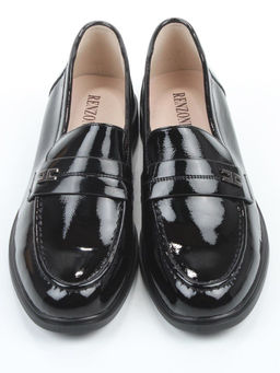 03-DEB17-3 BLACK Лоферы женские (натуральная кожа)