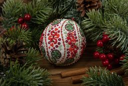 Набор для вышивания PANNA IG-7387 Новогодняя игрушка. Рождественские узоры 8.5 х 8.5 см