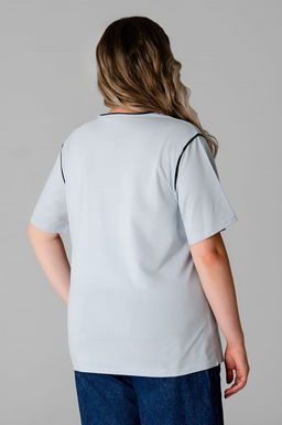Арт. 31114 Футболка женская 50-58 (5 шт) Цвет:Голубой - Калинка фото 15
