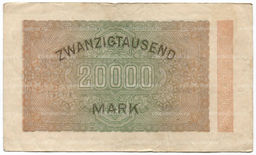 Банкнота 20000 марок 1923 года Германия