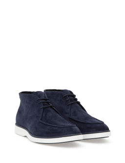 Lacivert %100 Deri Casual Ayakkab_