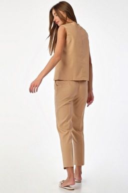 Костюм летний брючный с топом персиковый - Fly фото 49