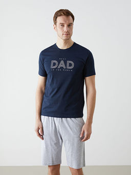 Standart Kal?p Erkek ?ortlu Pijama Tak?m?