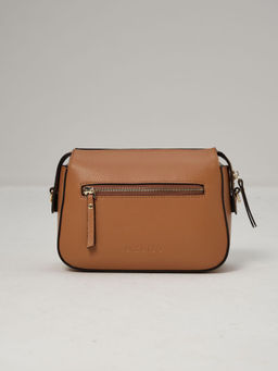 Сумка кожаная через плечо Azaro 3684 коричневый лист