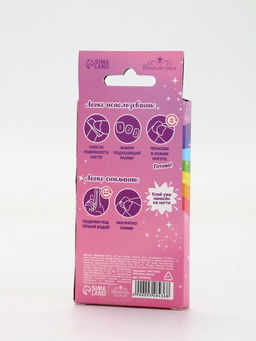 Детские накладные ногти Розовый единорожка, набор 24 шт. - Выбражулька фото 3