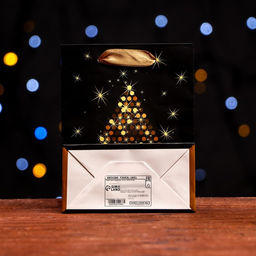 Цена за 12 шт. Пакет подарочный новогодний ламинированный Золотой Merry Christmas 11.5?14.5?6 см - UPAK LAND фото 3