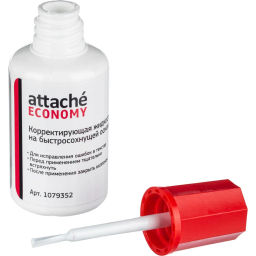 Корректирующая жидкость Attache Economy 22г на быстросохн. основе, кисточка  фото 2