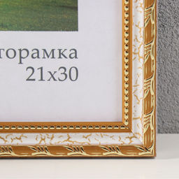 Фоторамка пластик "Камышок" 21х30 см, белый (пластик)