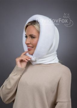 Платок Норка Трикотаж Белая - Davidovfox фото 2