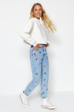 Mavi Nak?sl? Yuksek Bel Mom Jeans TWOSS21JE0591 - Trendyolmilla фото 2