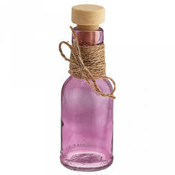Заготовки для декорирования стеклянные "Баден-Баден", бутылочка 100мл, д4,8см, h12,3см, для флористов, с пробкой, "Слива", прозрачный (Россия)