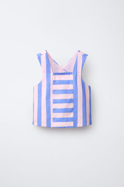 TOP RAYAS BOTONES / Multicolor
