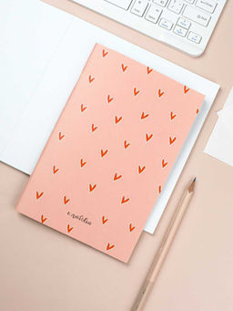 Блокнот, 120х185 мм, 32 л, арт. 72159 СЕРДЕЧКИ НА РОЗОВОМ / Блок - белый офсет 65 г/м?, клетка, мягкий переплёт (2 скобы), матовая ламинация,