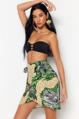 TRENDYOLMILLA Tropikal Desenli Mini Dokuma Baglamal? Plaj Etegi TBESS23ET00022 фото 3